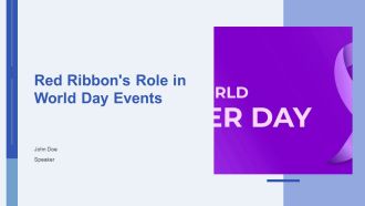 Red Ribbons Role In World Day Events PPT Graphics AT