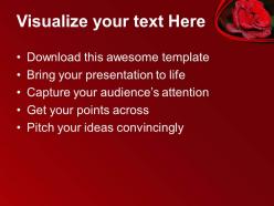 Red rose flower beauty powerpoint templates ppt themes and graphics 0313
