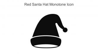 Red Santa Hat Monotone Icon In Powerpoint Pptx Png And Editable Eps Format