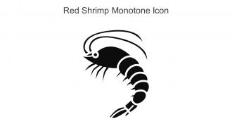 Red Shrimp Monotone Icon In Powerpoint Pptx Png And Editable Eps Format