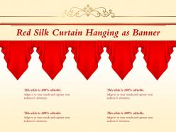 Red Silk Curtain Hanging As Banner
