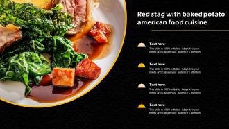 Red Stag With Baked Potato American Food Cuisine