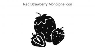 Red Strawberry Monotone Icon In Powerpoint Pptx Png And Editable Eps Format