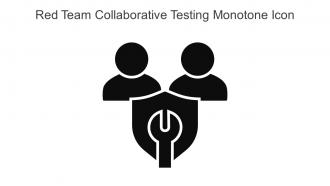 Red Team Collaborative Testing Monotone Icon In Powerpoint Pptx Png And Editable Eps Format