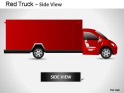 Red truck side view powerpoint presentation slides