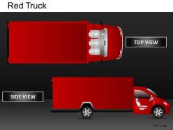 Red truck side view powerpoint presentation slides db
