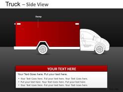 Red truck side view powerpoint presentation slides db