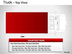 Red truck top view powerpoint presentation slides