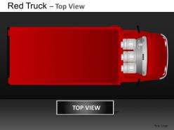 Red truck top view powerpoint presentation slides db