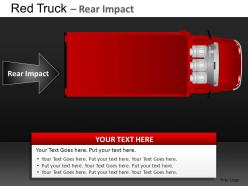Red truck top view powerpoint presentation slides db