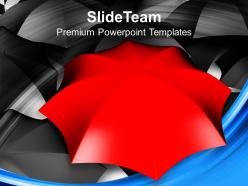 Red Umbrella Unique In Black Umbrellas Powerpoint Templates Ppt Backgrounds For Slides 0213