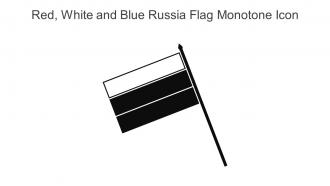 Red White And Blue Russia Flag Monotone Icon In Powerpoint Pptx Png And Editable Eps Format