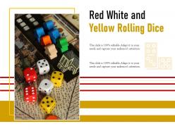 Red White And Yellow Rolling Dice