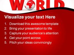 Red world global powerpoint templates and powerpoint backgrounds 0711