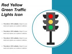 Red yellow green traffic lights icon