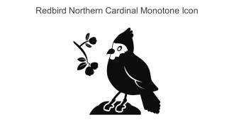 Redbird Northern Cardinal Monotone Icon In Powerpoint Pptx Png And Editable Eps Format