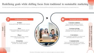 Redefining Goals While Shifting Focus From Traditional To Sustainable Marketing