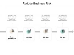 Reduce business risk ppt powerpoint presentation infographics themes cpb