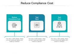Reduce compliance cost ppt powerpoint presentation show slides cpb