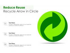 Reduce reuse recycle arrow in circle