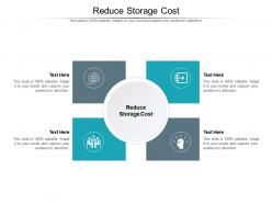 Reduce storage cost ppt powerpoint presentation diagrams cpb
