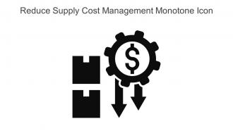 Reduce Supply Cost Management Monotone Icon In Powerpoint Pptx Png And Editable Eps Format