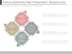 Reduce switching rate presentation backgrounds