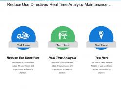 Reduce use directives real time analysis maintenance reuse