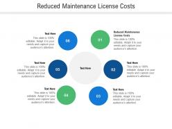 Reduced maintenance license costs ppt powerpoint presentation summary layouts cpb