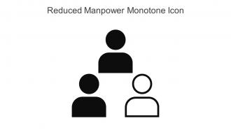 Reduced Manpower Monotone Icon In Powerpoint Pptx Png And Editable Eps Format