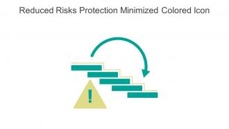 Reduced Risks Protection Minimized Colored Icon In Powerpoint Pptx Png And Editable Eps Format