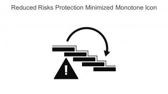 Reduced Risks Protection Minimized Monotone Icon In Powerpoint Pptx Png And Editable Eps Format