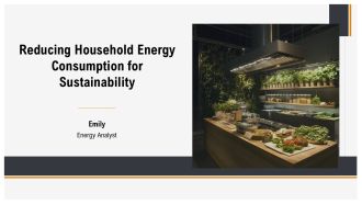Reducing Household Energy Consumption For Sustainability PPT Template AT