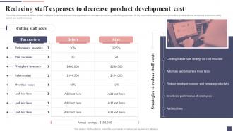 Reducing Staff Expenses To Decrease Product Development Cost Focus Strategy For Niche Market Entry