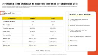 Reducing Staff Expenses To Decrease Product Development Cost Low Cost And Differentiated Focused Strategy
