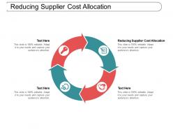 Reducing supplier cost allocation ppt powerpoint presentation file visuals cpb