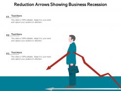 Reduction arrows business recession crisis arrows management dollar statistical