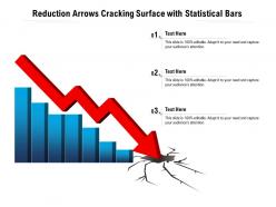 Reduction arrows cracking surface with statistical bars