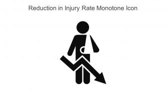 Reduction In Injury Rate Monotone Icon In Powerpoint Pptx Png And Editable Eps Format