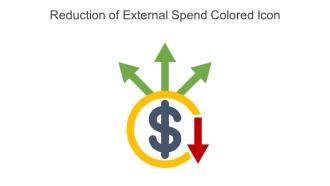 Reduction Of External Spend Colored Icon In Powerpoint Pptx Png And Editable Eps Format