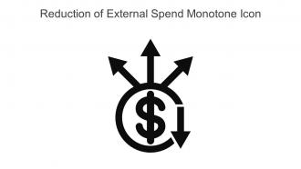 Reduction Of External Spend Monotone Icon In Powerpoint Pptx Png And Editable Eps Format