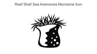 Reef Shell Sea Anemones Monotone Icon In Powerpoint Pptx Png And Editable Eps Format