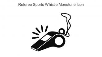 Referee Sports Whistle Monotone Icon In Powerpoint Pptx Png And Editable Eps Format