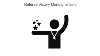Referee Victory Monotone Icon In Powerpoint Pptx Png And Editable Eps Format