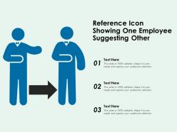 Reference icon showing one employee suggesting other
