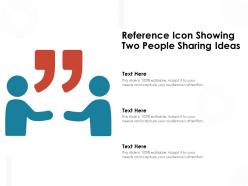 Reference Icon Showing Two People Sharing Ideas
