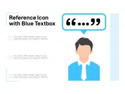 Reference icon with blue textbox