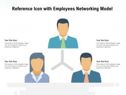 Reference icon with employees networking model
