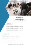 References And Bibliography One Pager Sample Example Document