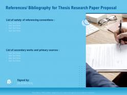 References bibliography for thesis research paper proposal ppt file topics